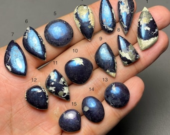 Covellite Gemstone Cabochon | Polished Natural Covellite Loose Gemstone | Ring & Pendant Supply For Making Jewelry Code ZL-1812