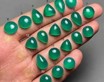Green Onyx Top Grade Quality 100% Natural Cabochon Loose Gemstone For Making Jewelry Code ZL-173