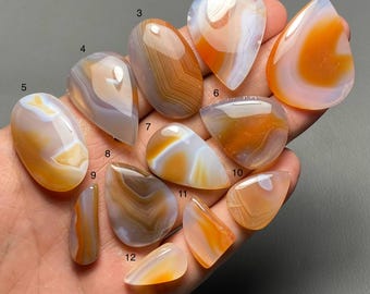 Roter Botswana Achat Bestnote Qualität 100% Natur Cabochon Loser Edelstein für die Herstellung von Schmuck Code ZL-242