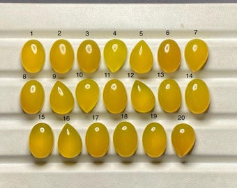 Yellow Chalcedony Top Grade Quality 100% Natural Cabochon Loose Gemstone For Making Jewelry Code ZL-630