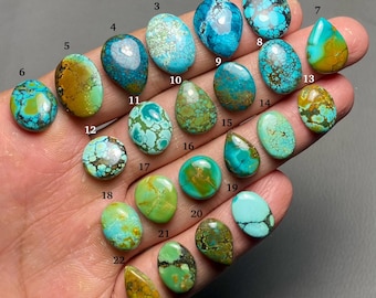 Tibetan Turquoise 100% Natural Gemstone Cabochon For Making Jewelry Code ZL-1