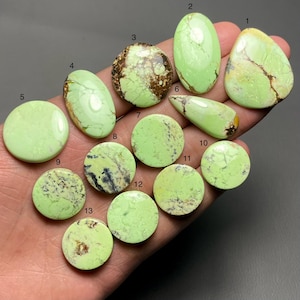 Lemon Chrysoprase Top Grade Quality 100% Natural Lemon Chrysoprase Cabochon Loose Gemstone For Making Jewelry Code ZL-177