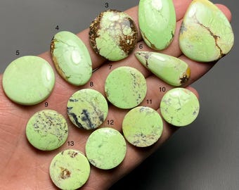 Lemon Chrysoprase Top Grade Quality 100% Natural Lemon Chrysoprase Cabochon Loose Gemstone For Making Jewelry Code ZL-177