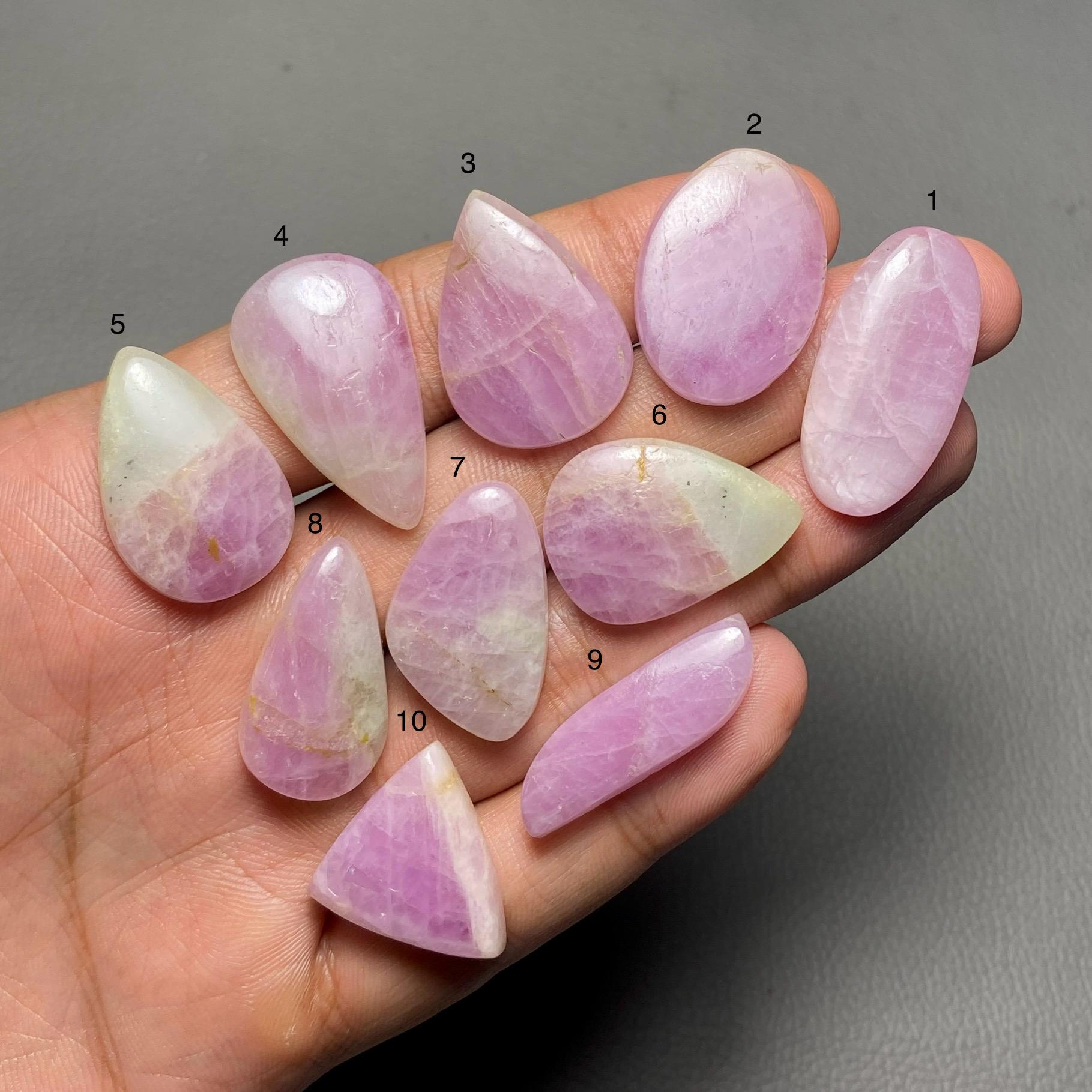 クンツァイト　19g Kunzite Top Grade Quality 100% Natural Cabochon Loose Gemstone for