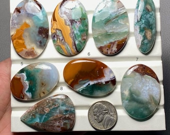 Aquaprase Top Grade Quality 100% Natural Cabochon Loose Gemstone For Making Jewelry Code ZL-1202