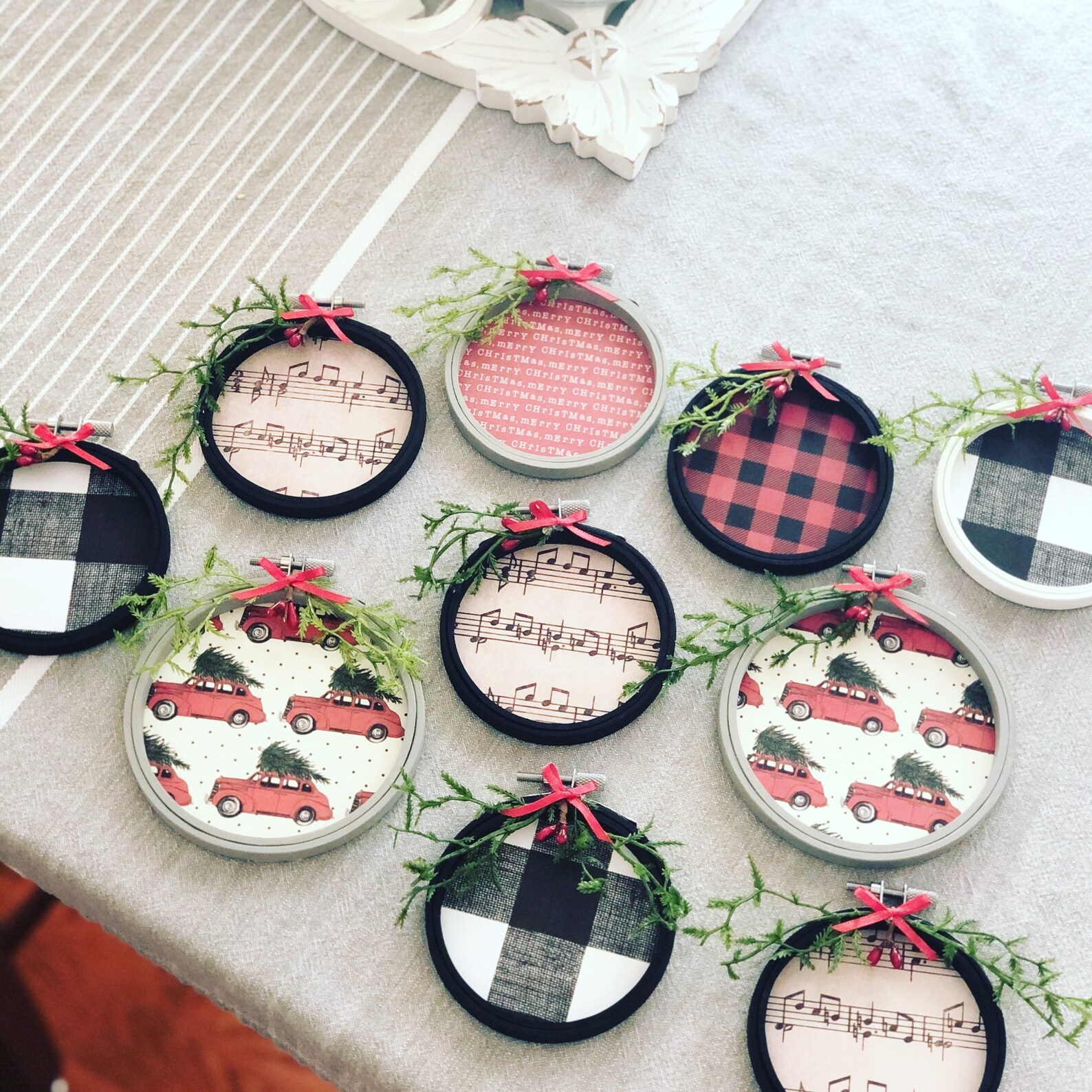 Farmhouse Christmas Ornaments/Christmas Ornaments/Hoop Etsy
