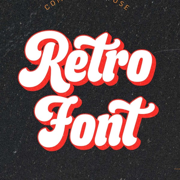 Funky fonts, Retro Typeface, Vintage font, Stylish Groovy Fonts, 70s oldschool Fonts, 90s, 80s, 70s, 60s Script