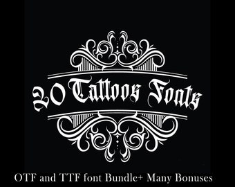 Tattoo Font Etsy