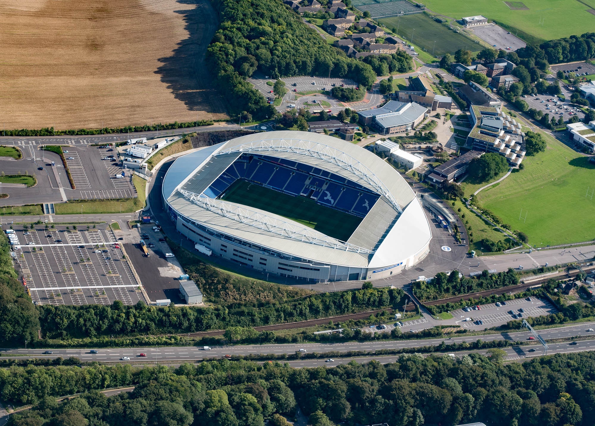 Brighton And Hove Amex Stadium From The Sky Amex Stadium Fine Art Print 