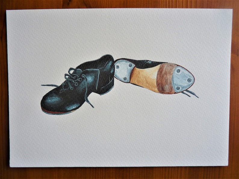 Tap Dance Shoes Aquarel Art Print Painting Home Wall Decor Etsy Hong Kong