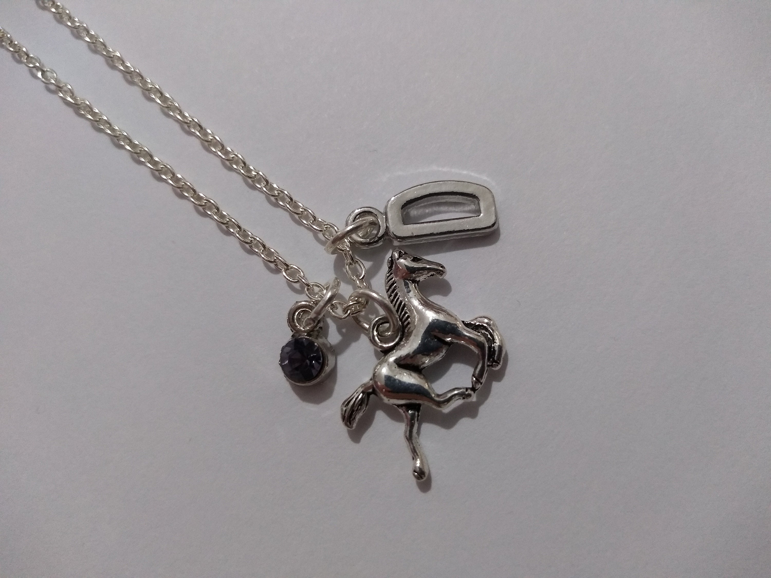 Children's Horse Necklace Personalised Horse Necklace Etsy