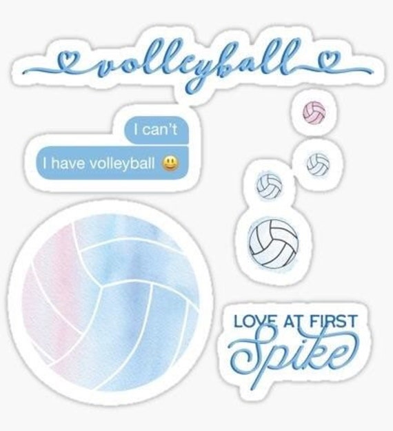 Volleyball Sticker Pack Etsy