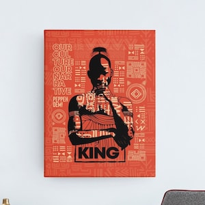 African King Canvas Print: Bold Pop Art Home Decor