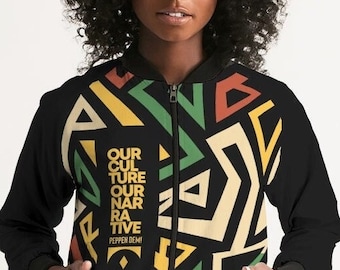 African Pattern Safari Bomber jacket