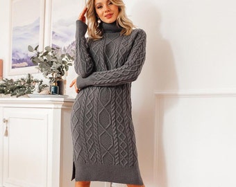 cashmere knit dress