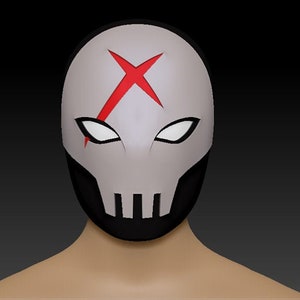 Red X Robin Teen Titans helmet 3d model printable costume cosplay file