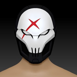 Red X Robin Teen Titans helmet 3d model printable costume cosplay file