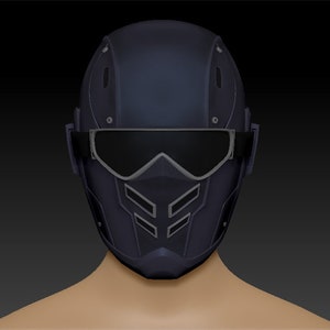 Snake Eyes GI Joe Prime 1 style ninja mercenary combat 3d model helmet