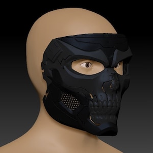 Skull mask Taskmaster Punisher Blackmask cosplay costume 3d printable file