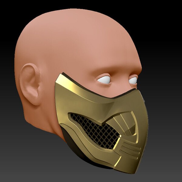 Scorpion mask Mortal Kombat 11 3d print model