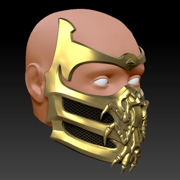 Scorpion mask Mortal Kombat 9 3d printable model