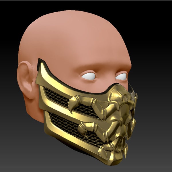 Scorpion mask Mortal Kombat 11 3d print model