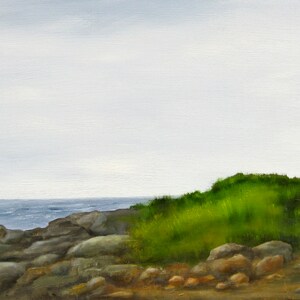 Ocean painting-Seascape-Original Oil Painting-Maine Coastal Painting-Perkins Cove-11 x 14