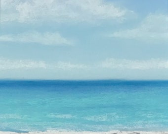 Original Pastel Painting-Ocean Painting-Sand and Sea #2- 16 x 12