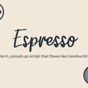 Espresso Font: Natural Handwriting Script Style