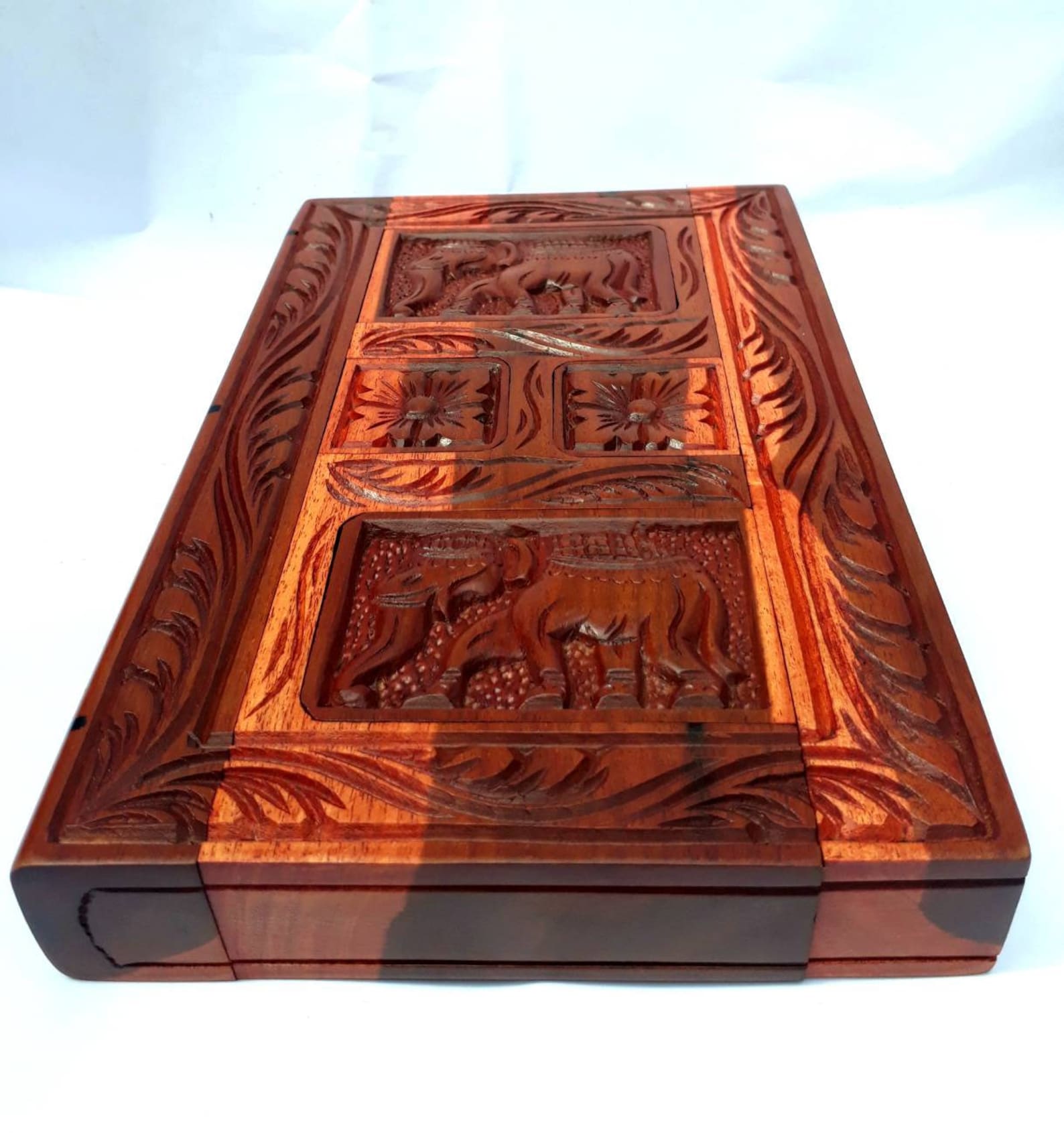 Secret Compartment Box Wooden Handmade Hidden Compartment Etsy