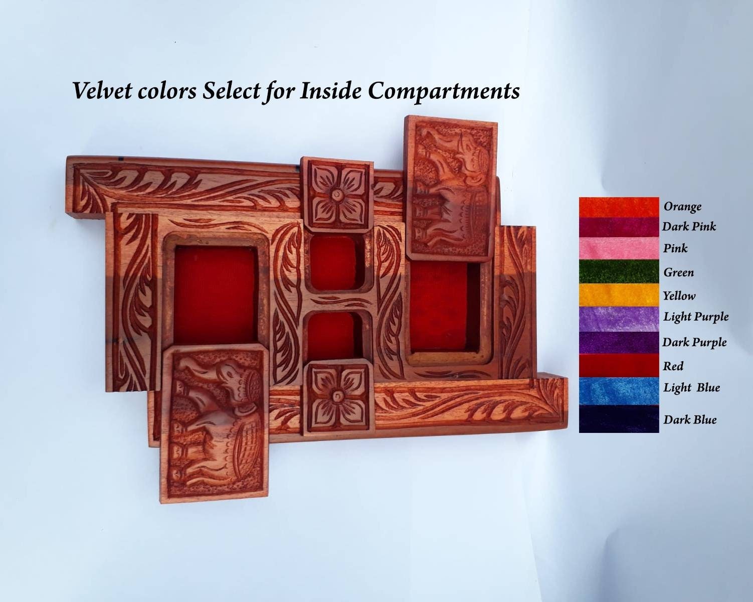 Ideal Box Puzzle for Adults & Kids Small 4 Wooden Puzzle Jewellery Box with Hidden Compartment & Key Handcrafted Carved Secret Puzzle Box Storage Gift Box for Notes Cash & More Orange Ideal Box Puzzle for Adults & Kids Small 4 Wooden Puzzle Jewellery Box with Hidden Compartment & Key Handcrafted Carved Secret Puzzle Box Storage Gift Box for Notes Cash & More Orange