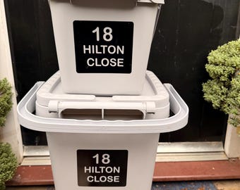 Food caddy labels personalised