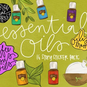 IG Story Instagram Sticker Pack - Essential Oils