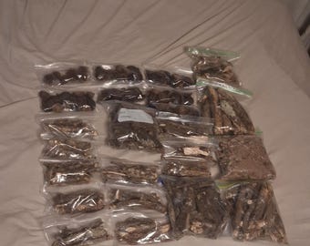 Rotten Log, Nut Shells, Sticks, Bark Substrates (Bioactive) for isopods terrariums lizard snake frog enclosures decaying wood clean source