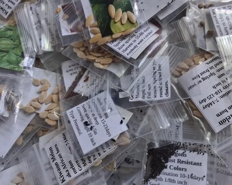 10 Pack Mystery Garden Seeds, Blind Grab Seed Bundle, Flower Herb & Vegetable Seeds, No Duplicates, Surprise Seed Variety