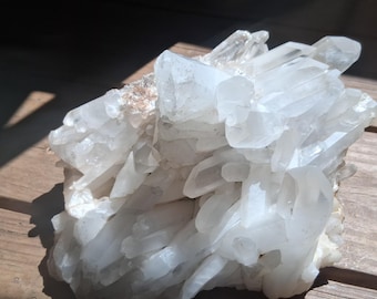 8 lb Quartz Crystal Cluster | Natural Quartz for Terrarium Tank Decor | Reptile Amphibian Enclosure Centerpiece