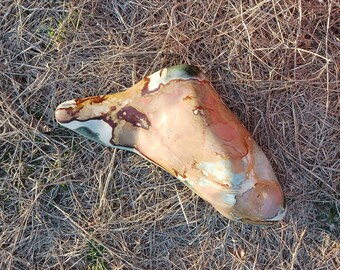 Polychrome Jasper Boomerang, Madagascar Desert Gem, 6lb 14oz