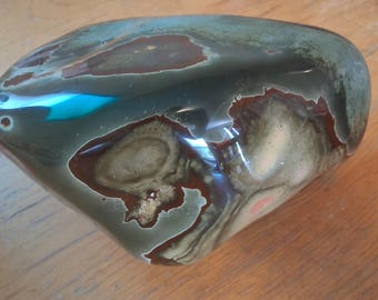 18 LB 4oz Polished Polychrome Jasper, Huge Freeform Jasper Specimen, Large Statement Stone, Madagascar Jasper, Collector Mineral, Home Decor
