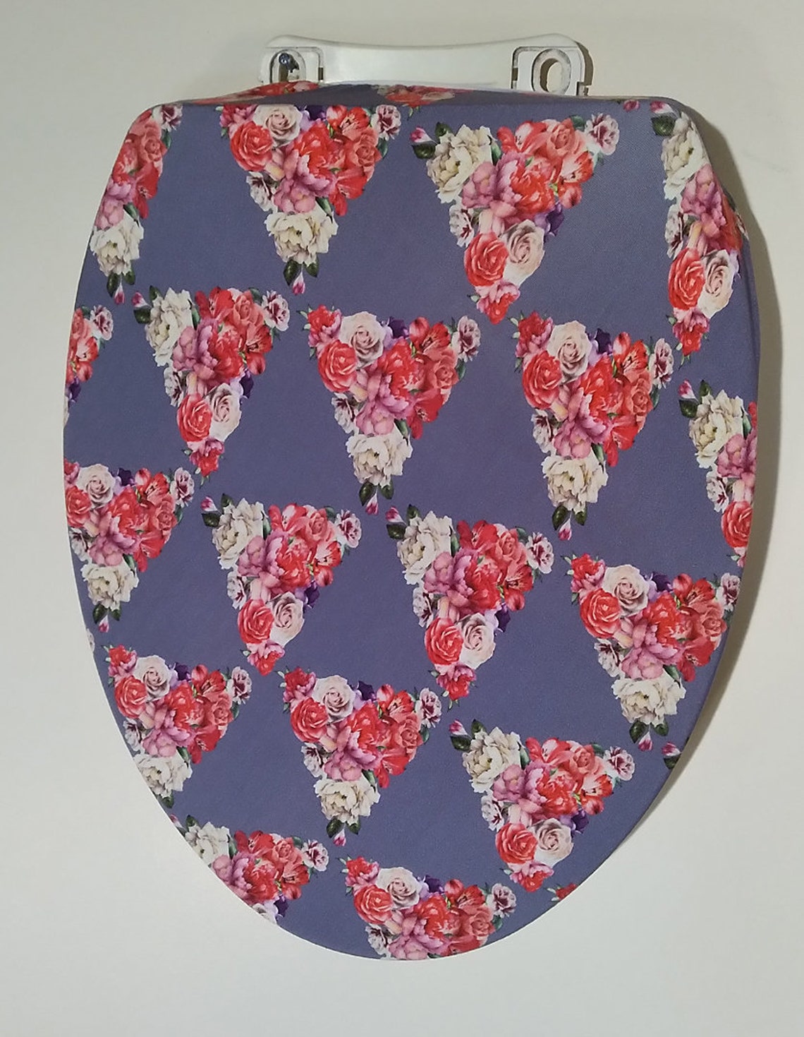 Pretty Toilet Seat Lid Covers. Purple Bathroom Remodel Loo Etsy