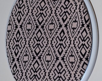 Funda para asiento de inodoro: idea de decoración para el baño. Funda de algodón para tapa. Funda para tapa de inodoro ecológica en color tostado y negro. Asiento de inodoro redondo y estándar alargado.