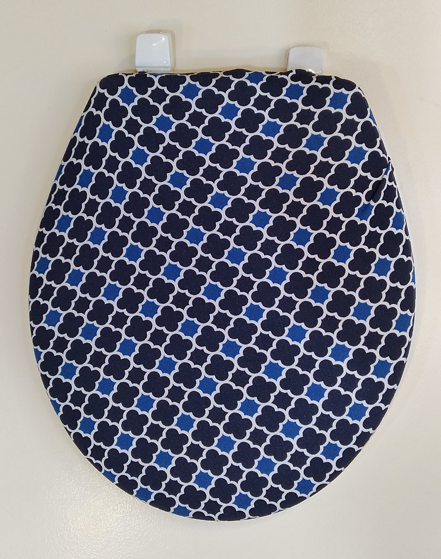 Cloth Toilet Seat Lid Cover Easy Bathroom Decorating ideas Etsy