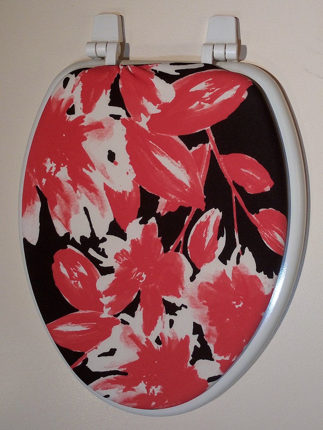 Floral Art Toilet Seat Lid Cover Bathroom Ideas for Small Etsy