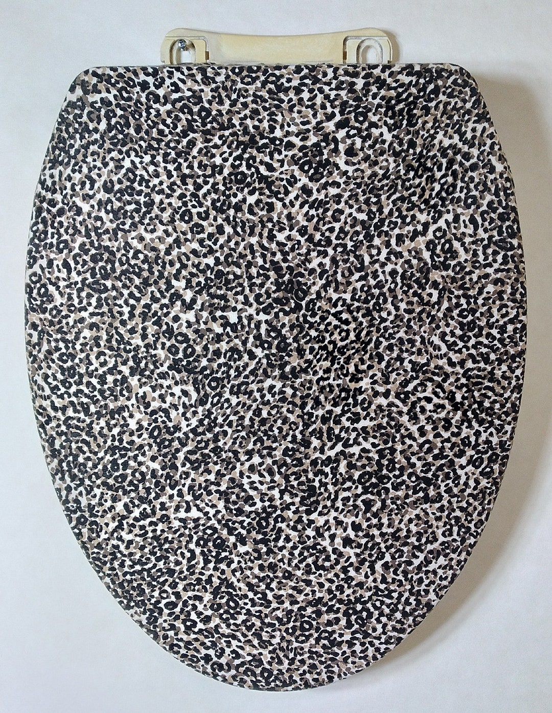 Leopard Print Toilet Seat Lid Covers Stretchy Cloth. for Elongated