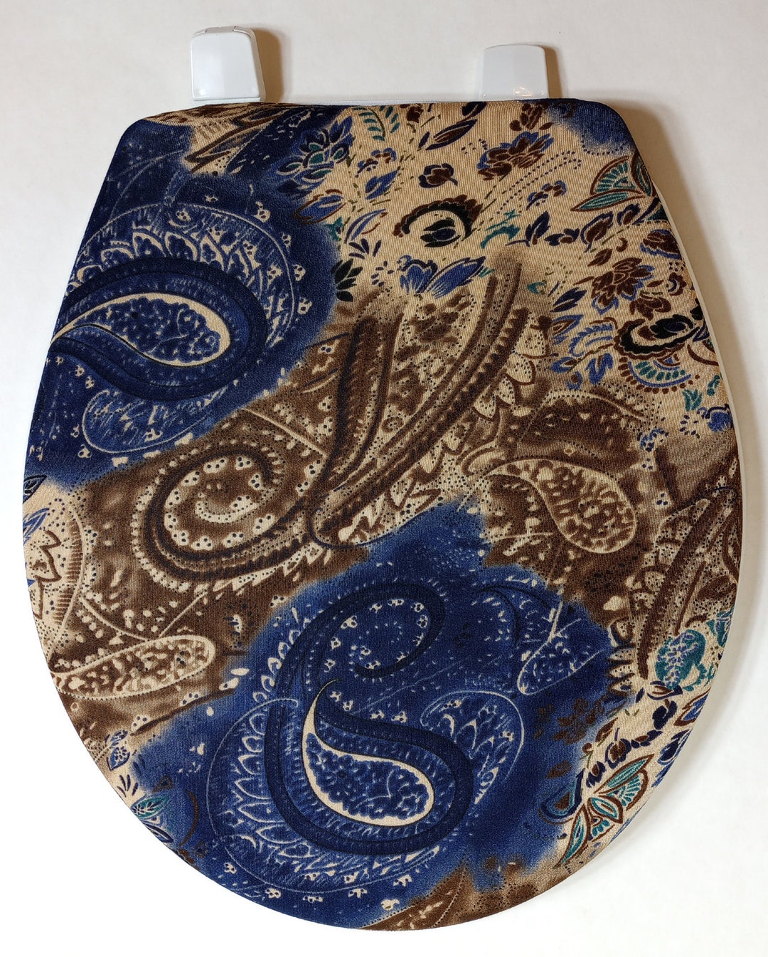 Fabric Toilet Lid Cover. for Standard Size Round or Oval Toilet Seat