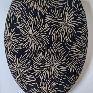 Toilet Seat Cover : Bathroom decor idea. Bathroom remodel. Spandex toilet seat lid cover. Cool bathroom idea. Designer bathroom. Loo seat.