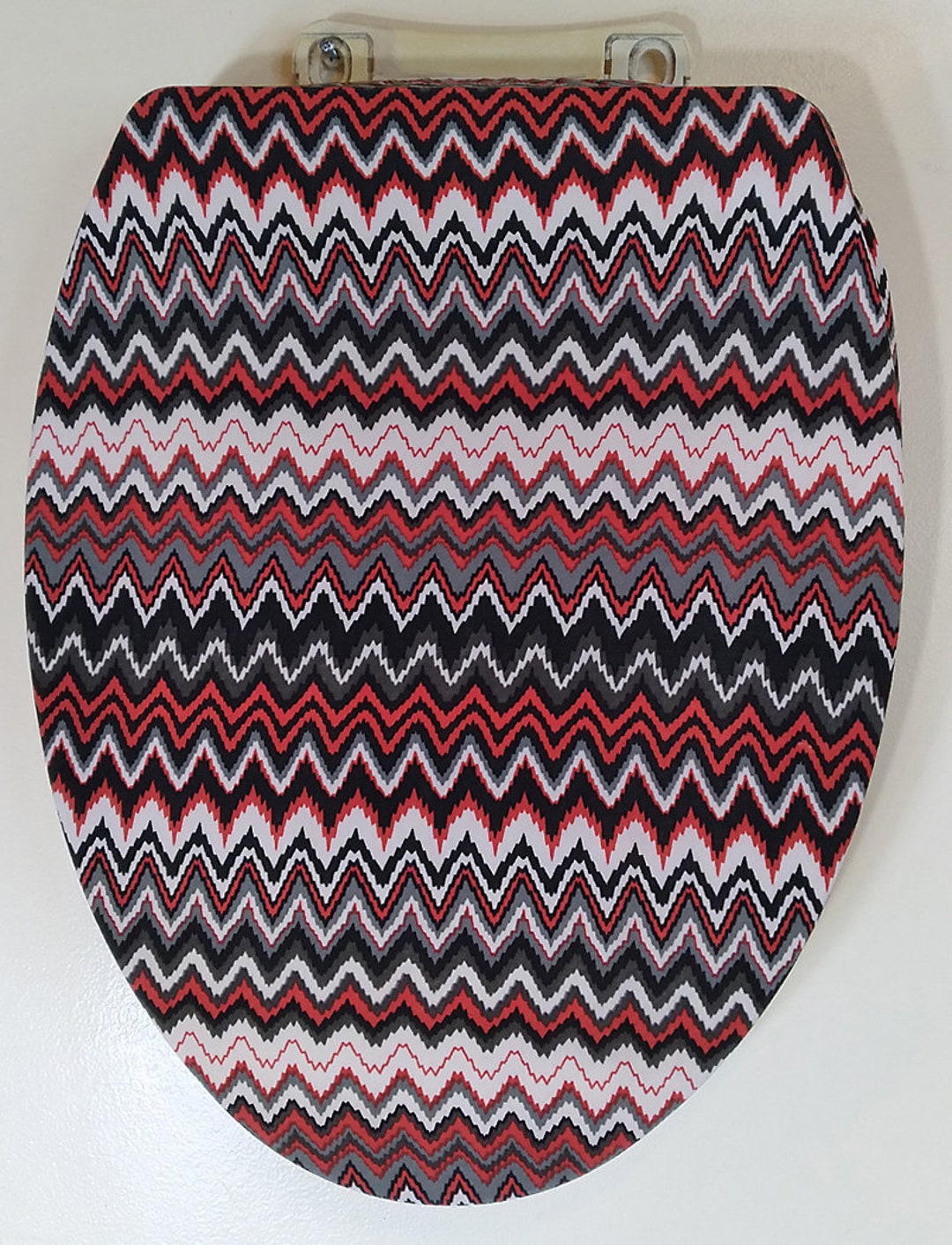 Cloth Toilet Seat Lid Covers. for Elongated Toilet Seats. Easy Bathroom