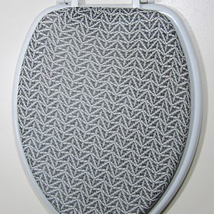 Toilet Seat Lid Covers : Bathroom Decorating ideas, standard size. Loo art. Remodel bathroom idea. Stretchy Cloth toilet seat cover