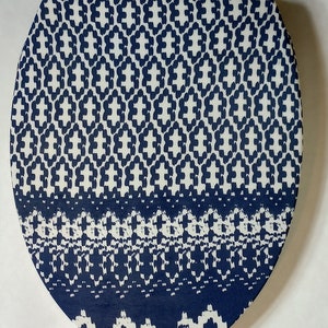 Blue Bathroom idea. Cloth Toilet Seat Cover for elongated Toilet. lid cover. toilet seat lid cover. toilettendeckel. Loo Toilet cover