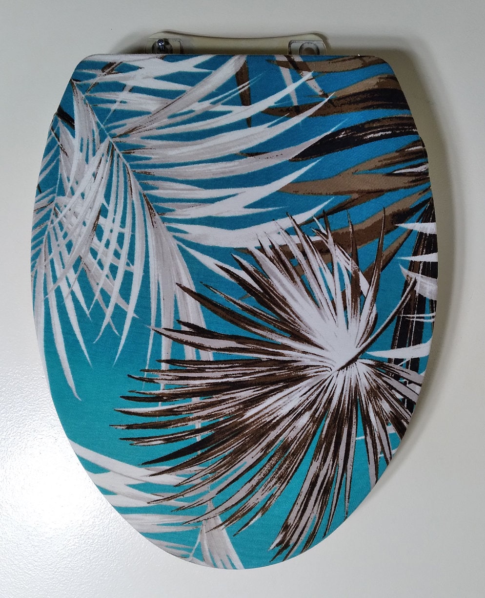 Bathroom Décor Bathroom Elongated Toilet seat lid Covers Repurposed