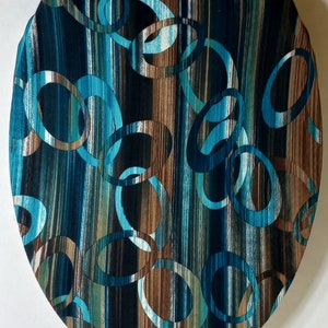 Toilet seat lid Covers: Unique bathroom Decorating idea. cloth Toilet cover 4 elongated toilet. blue bathroom art, loo art, toilettendeckel